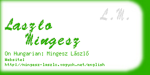 laszlo mingesz business card