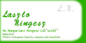 laszlo mingesz business card